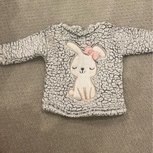 Gray Sherpa Bunny Sweater